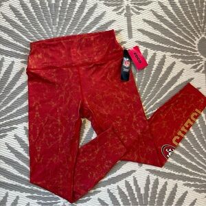 FOCO San Francisco 49ers Leggings Womens Large NFL Team Apparel NWT Red